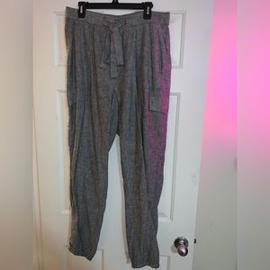 New York & Company linen blend cargo joggers